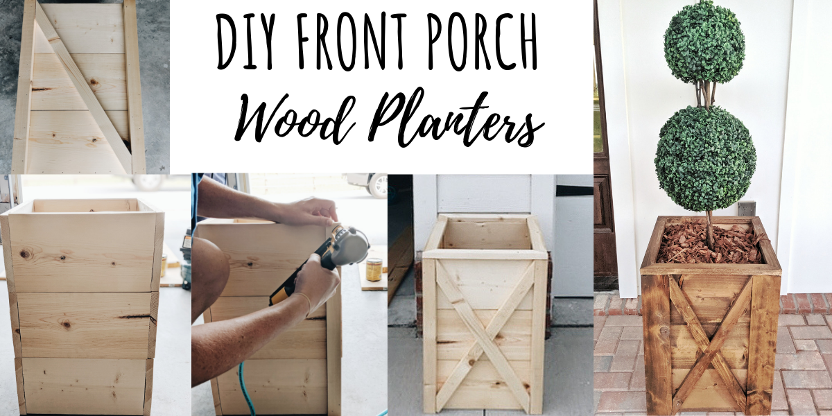 DIY Front Porch Wooden Planters