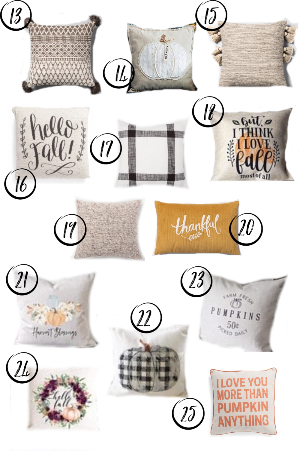 Affordable Fall Decor Pillows