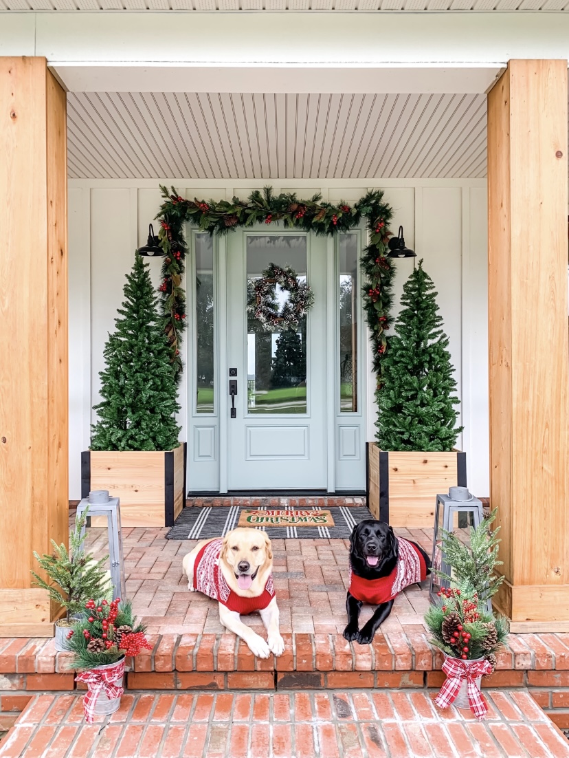 Holiday Front Porch Styling with Christmas Tree Shops!