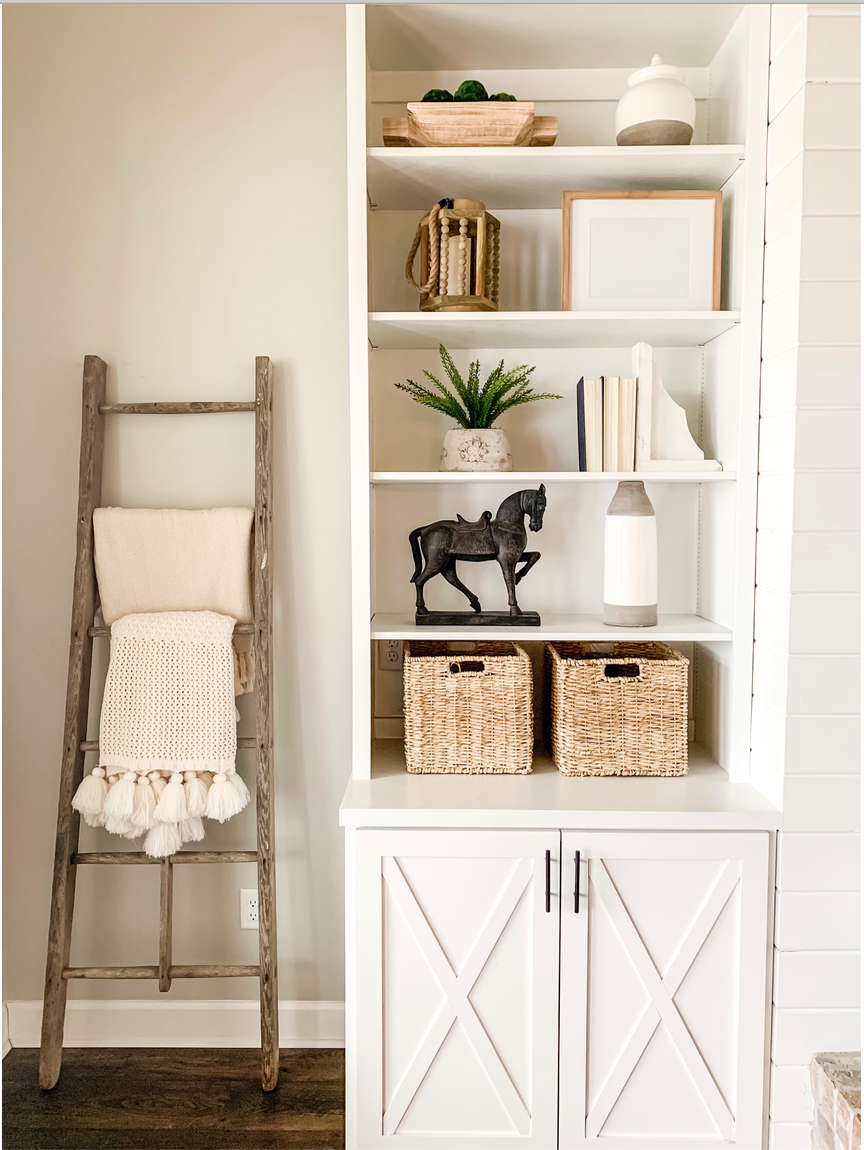 Farmhouse Shelf Styling