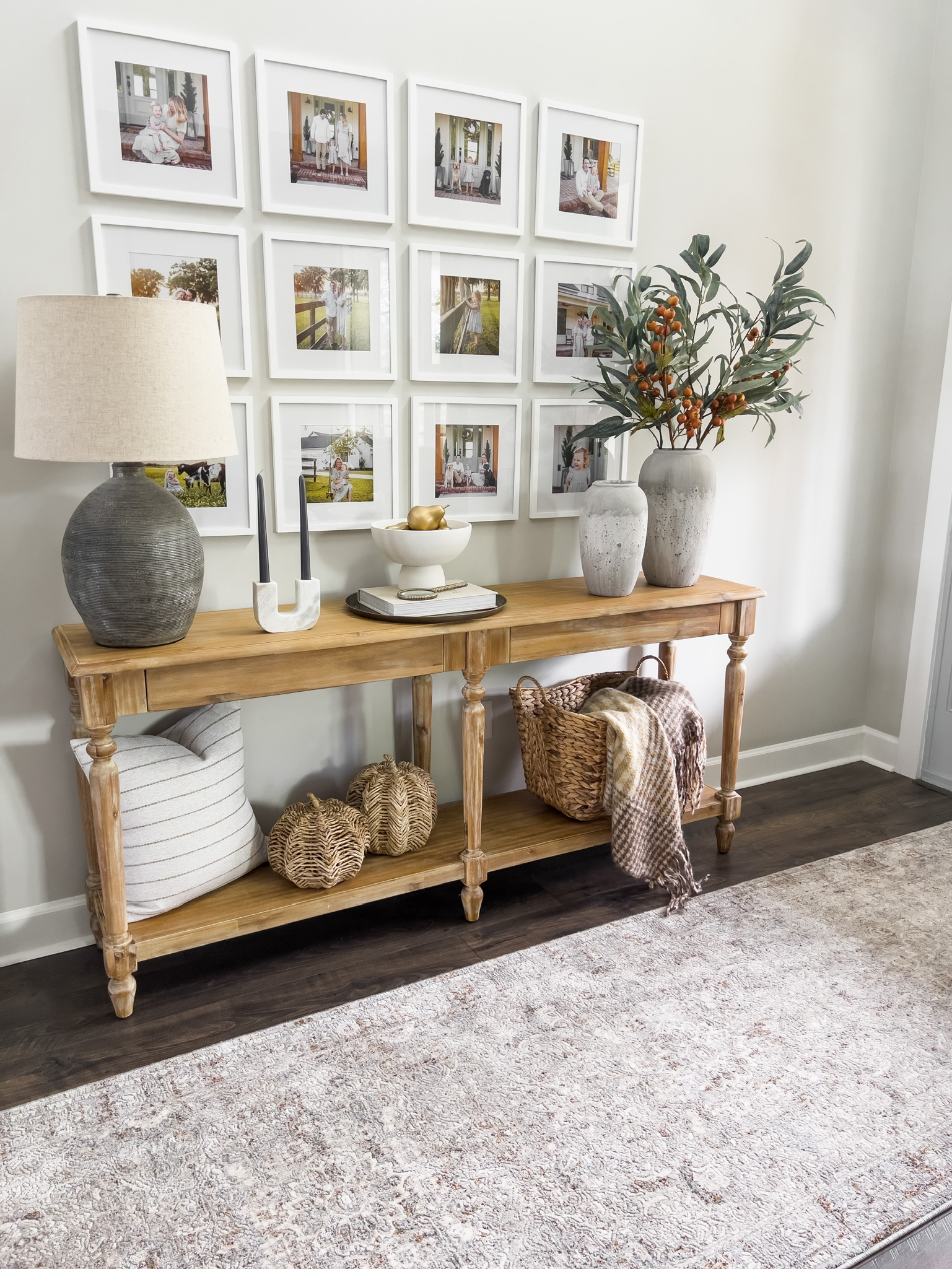 Fall Console Table Decor